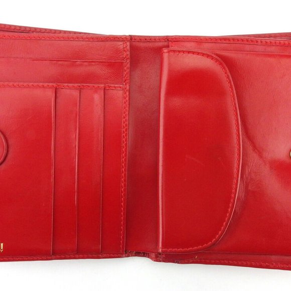 GUCCI two-fold wallet Horseshoe leather Auth used T17372 - Picture 9 of 9